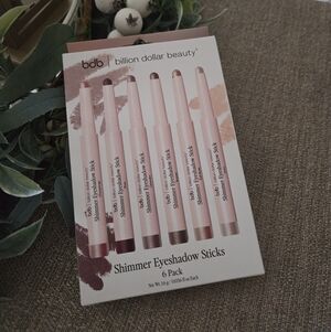 Shimmer Eyeshadow Sticks – 6-Pack (Pink & Mauve Tones)